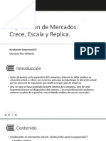 Exploración de Mercados. Crece, Escala y Replica.: Incubación Empresarial II Giovanni Ríos Orihuela