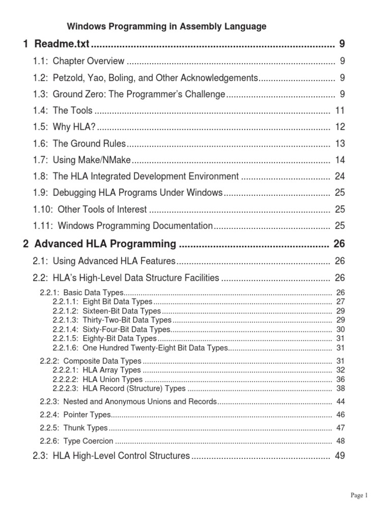 Windows Programming in Assembly Language PDF | PDF | Computers ...