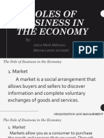 Roles of Business in The Economy
