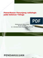 Pemeriksaan Penunjang Radiologis Pada Kelainan Telinga