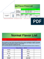 Normal Flavor List