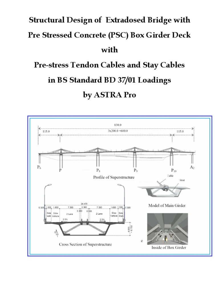 Extradosed Cable Stayed Bridge Design in BS | PDF | Prestressed ...