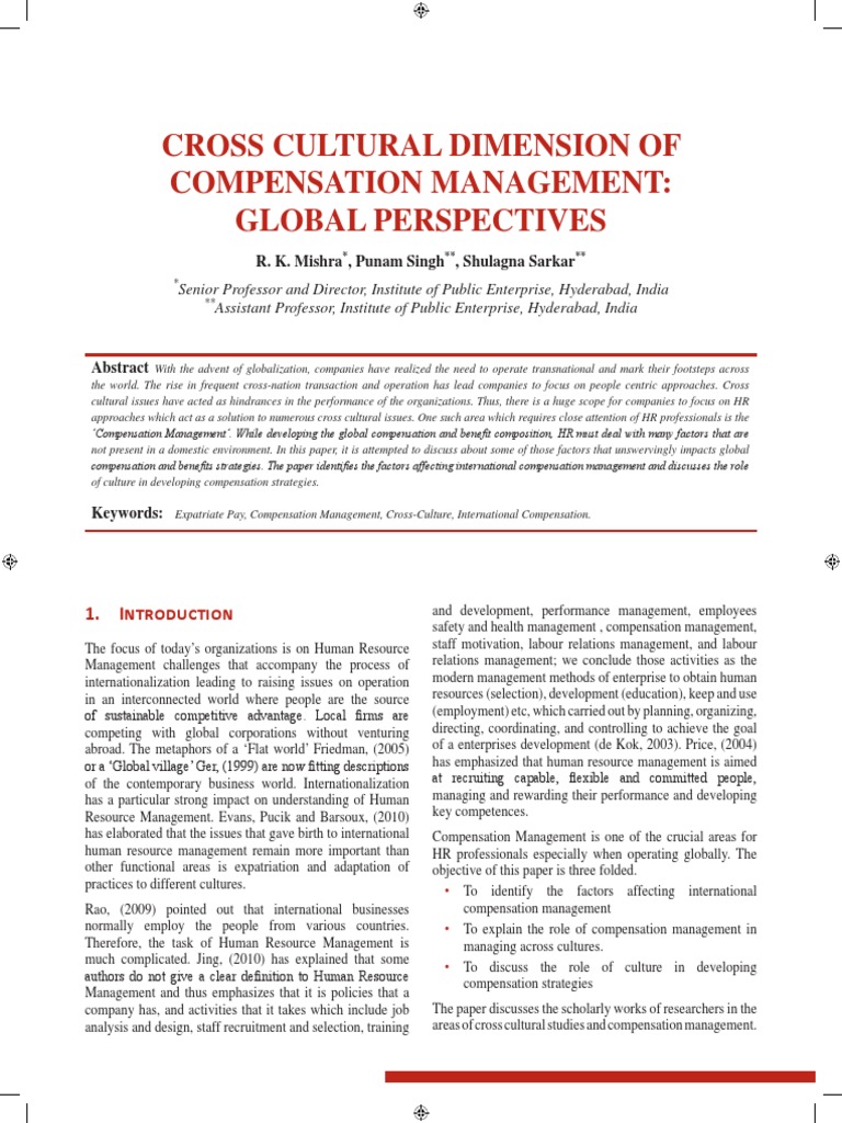 Cross Cultural Dimension PDF | PDF | Employment | Human Resource Management