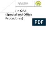 Project in OA4 (Specialized Office Procedures) : Republic of The Philippines Partido State University Goa, Camarines Sur