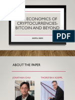 The Economics of Cryptocurrencies-Bitcoin and Beyond: Anmol Garg