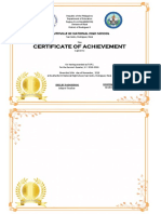 Certificate of Achievement: Southville 8C National High School