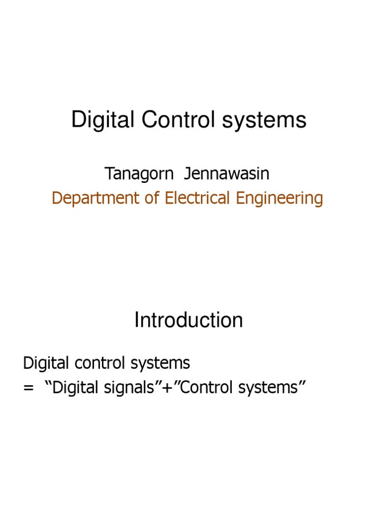 Digital Control System | PDF | Control Theory | Discrete Time And ...