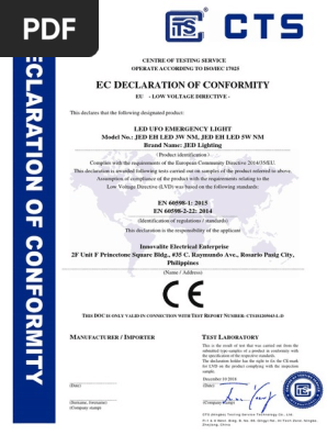 Declaration of Conformity