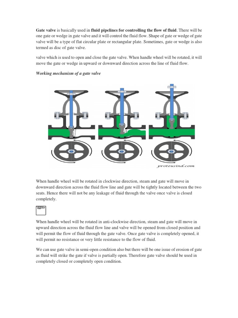 Understanding Gate Valves and Their Functions | PDF | Valve | Pipeline ...