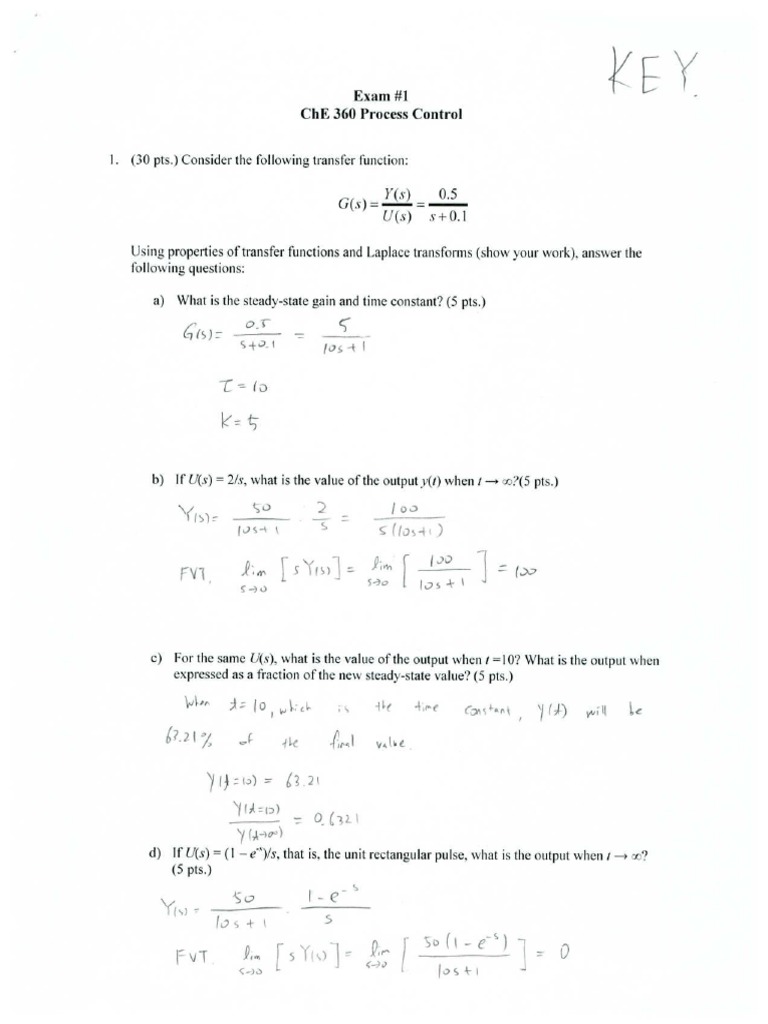 Exam 1 Solution | PDF