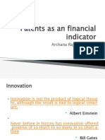 Patents As An Financial Indicator