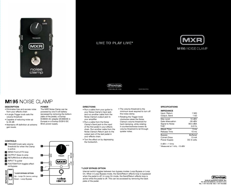 M195 Noise Clamp | PDF | Decibel | Amplifier