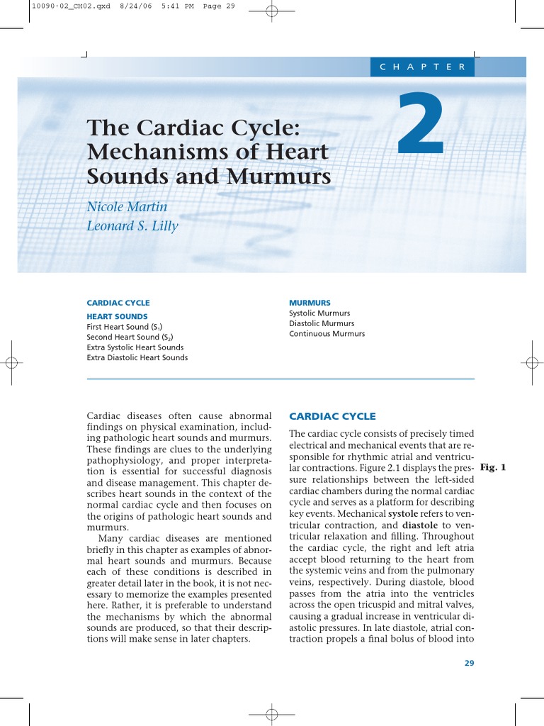 Heart Sounds and Cardiac Cycle Overview | PDF | Heart Valve | Diastole