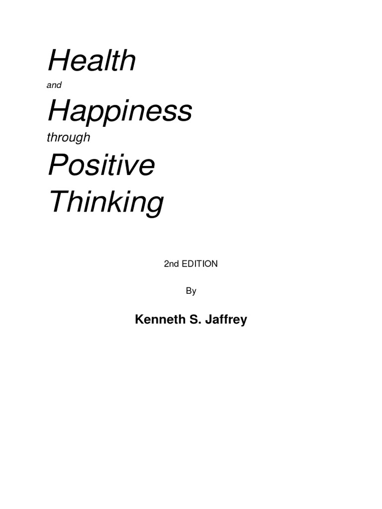 Health Happiness Positive Thinking: Through | PDF | Envy | Thought