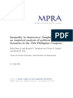 Inequality in Democracy: Insights From An Empirical Analysis of Political Dynasties in The 15th Philippine Congress