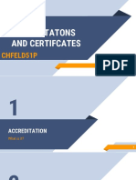 Accreditation and Certificates