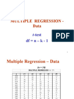 Multiple Regression - Data: DF N - K - 1