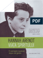 Hannah Arendt - Viața spiritului,Humanitas,București,2018?