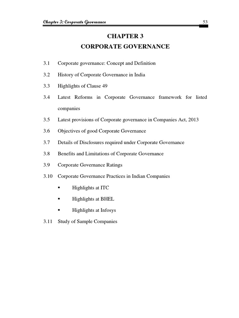 Corporate Governance Structure in India | PDF | Corporate Governance ...