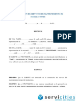 Contrato de Servicios de Mantenimiento de Instalaciones