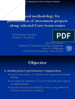 Proposed Methodology For Prioritization of Investment Projects Along Selected Euro-Asian Routes