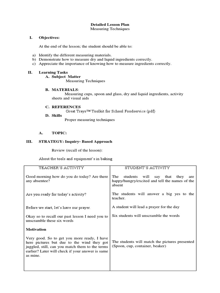 LP PDF Spoon Lesson Plan