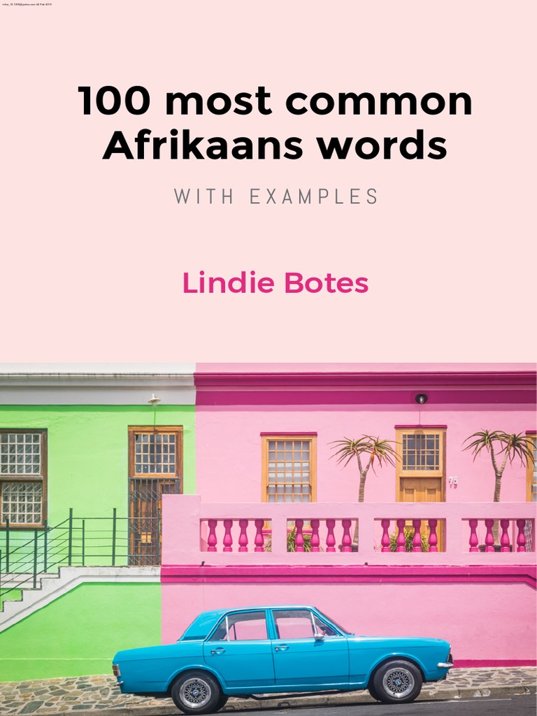 100 Common Afrikaans Words with Examples | PDF | Languages Of Africa ...
