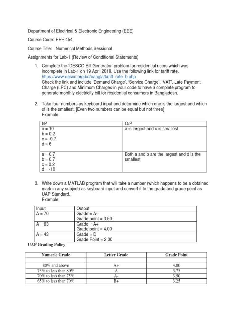 UAP Grading Policy Numeric Grade Letter Grade Grade Point | PDF ...