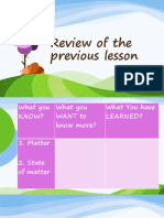 Review of The Previous Lesson