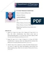 Dr. Sardar Mohammad Ashraful Islam: Academic Qualification