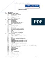 Reliance Child Plan Summary