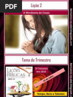 Lição 2 - Mordomia do Corpo