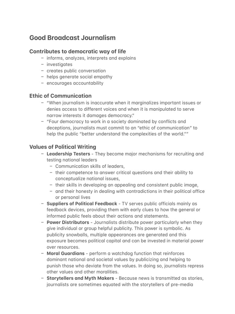 Ethical Journalism and Democracy Insights | PDF | News | Cognition