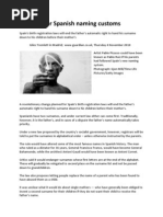 Shakeup for Spanish Naming Customs