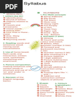 Ukg Syllabus in India 1