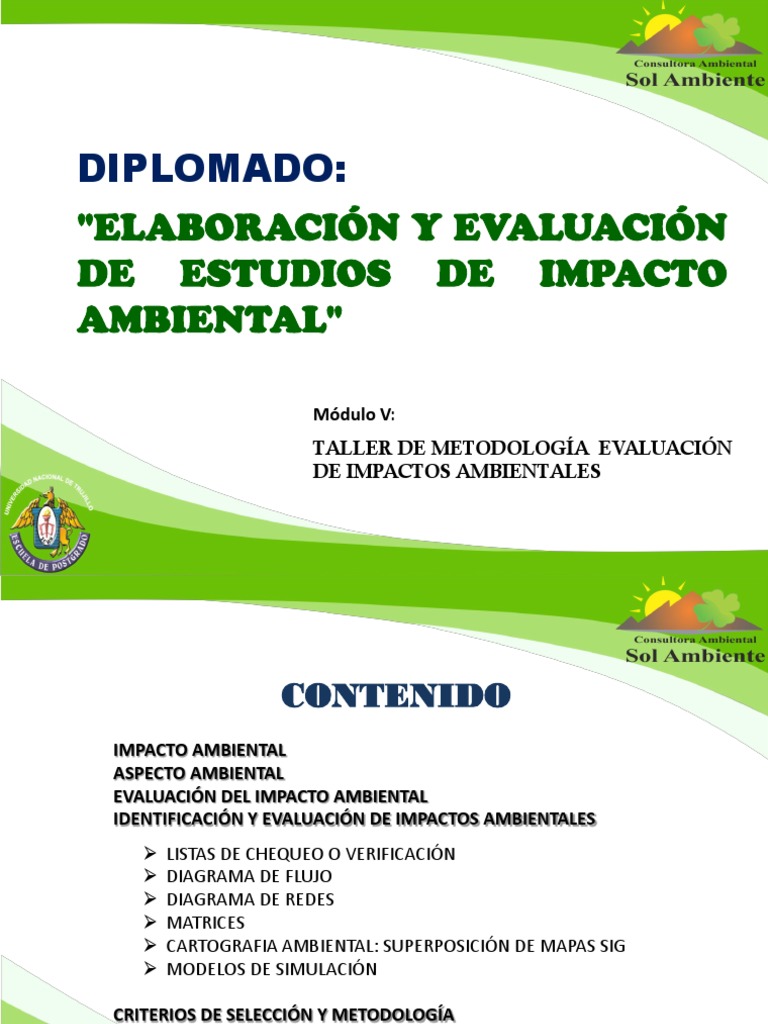 Elaboracion y Evaluacion de Estudios de Impacto Ambiental PDF | PDF ...