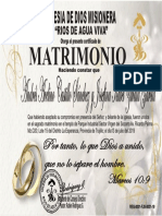 Certificado de Matrimonio