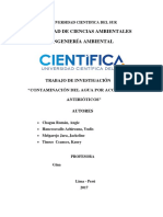 Monografia Final de Química - Contaminación de Agua Por Acción de Los Antibióticos