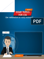 Essay Topics For CSS: Can Nationalism Be Really Inclusive?