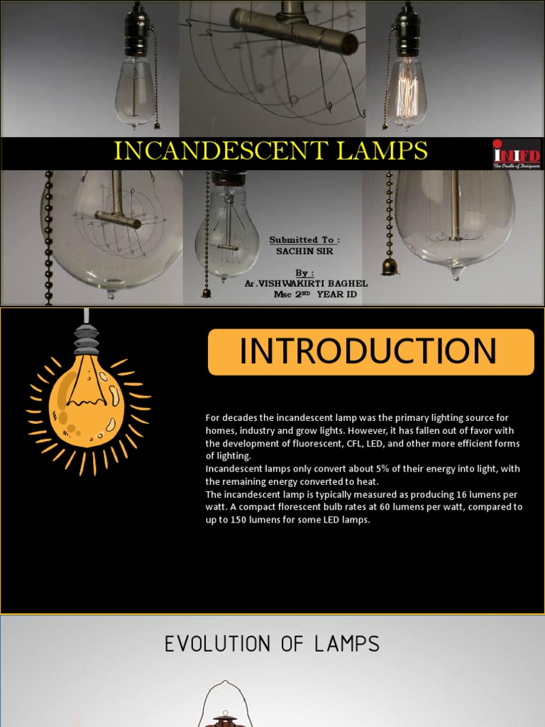 Incandescent Lamps PDF Incandescent Light Bulb Lighting