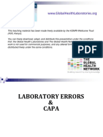 Laboratory Errors and CAPA