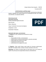 Investigación de Campo: Manual de Funciones y Perfil de Cargos