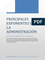 Principales Exponentes de La Administración