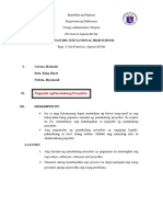 Written Report, Panukalang Papel