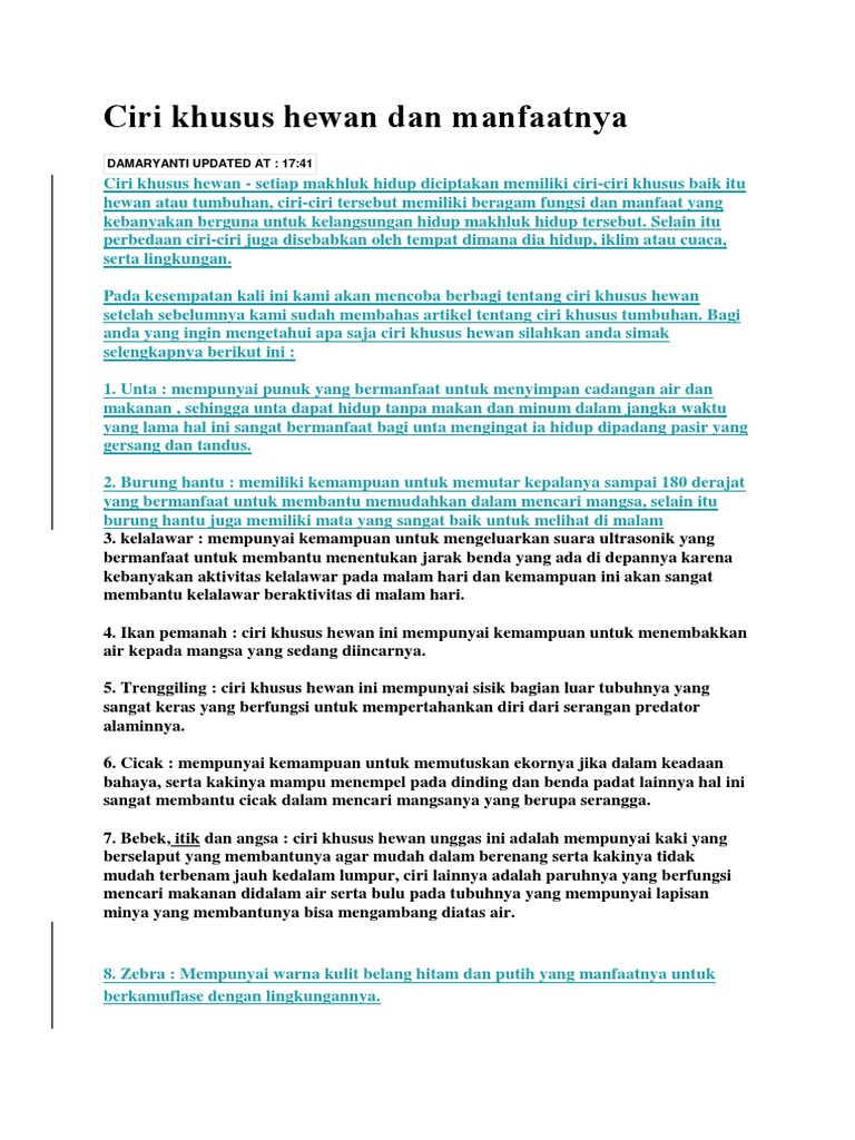 750+ Gambar Hewan Dan Tumbuhan Yang Memiliki Ciri Khusus HD Terbaru