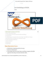 Finite and Infinite Scheduling in PP_DS 