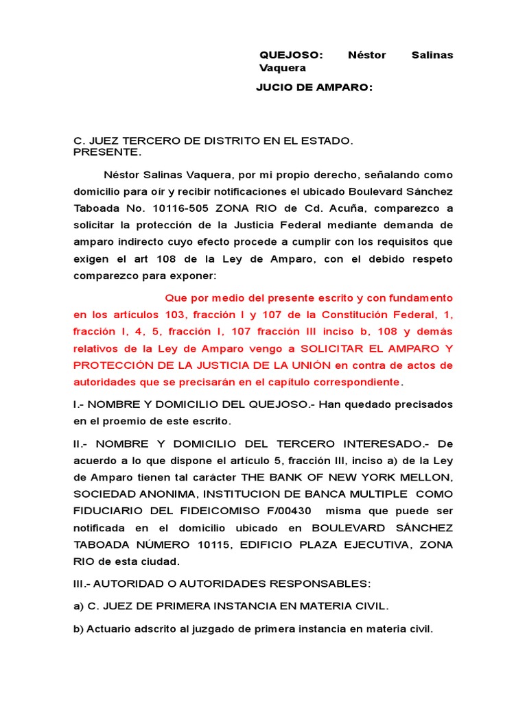 Amparo Indirecto | PDF | Caso de ley | Sentencia (ley)