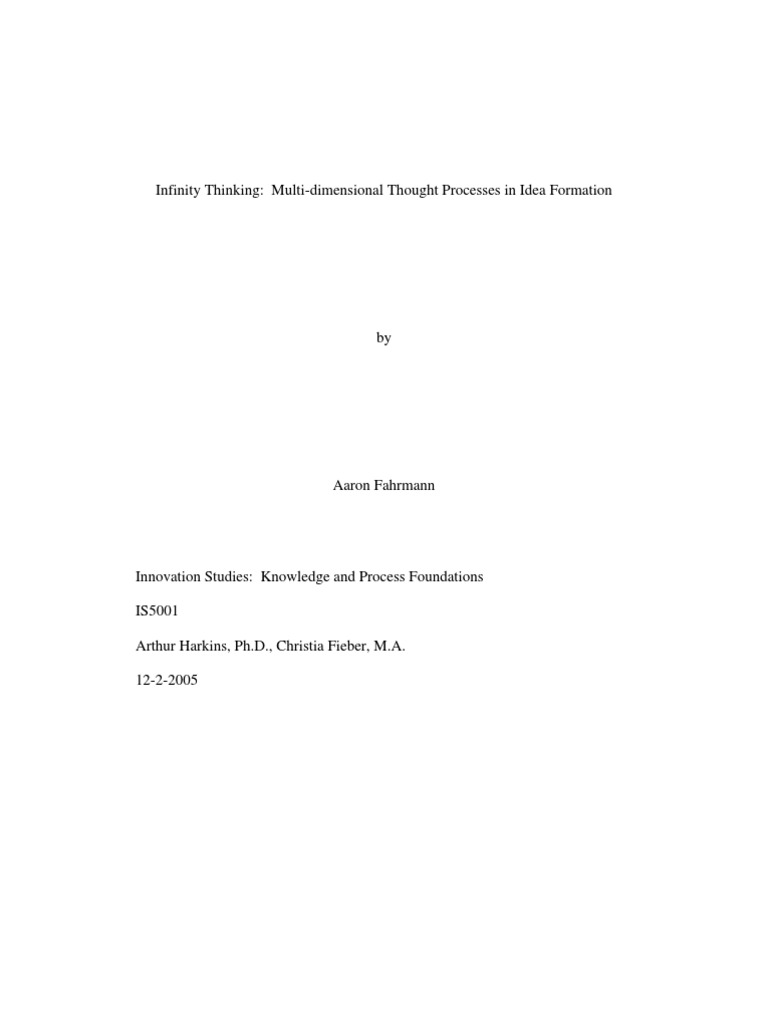 Infinity Thinking: Unlocking Human Potential | PDF | Thought ...