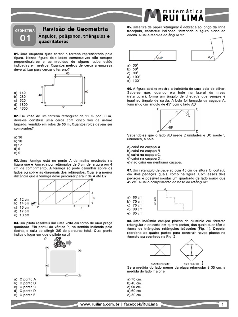 Trajetórias e Cálculos em Geometria | PDF | Avião | Triângulo