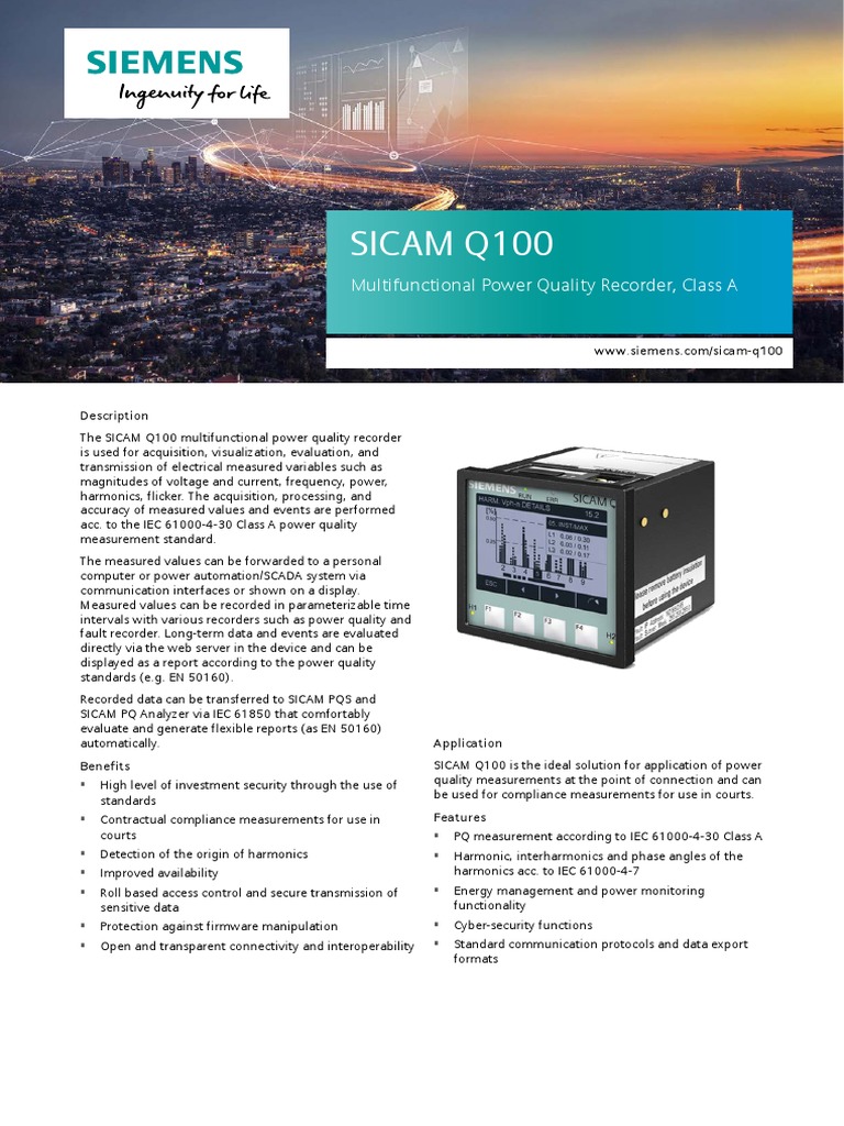 SICAM Q100 Profile V4 | PDF | Electrical Engineering | Electronics